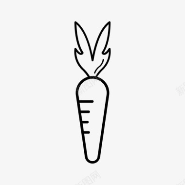 胡萝卜兔子食物图标图标
