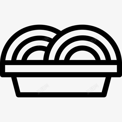面条碗小吃图标svg_新图网 https://ixintu.com 小吃 意大利面 碗 面条 食品线图标