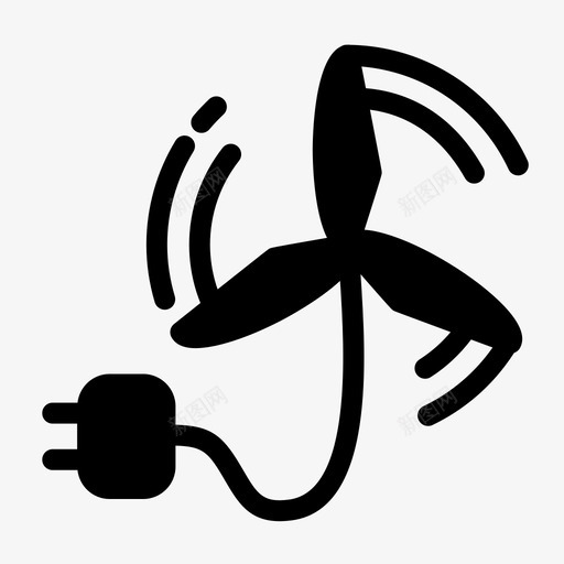 风车生态能源图标svg_新图网 https://ixintu.com 插头 生态 绿色能源生态实景 能源 风电机组 风车