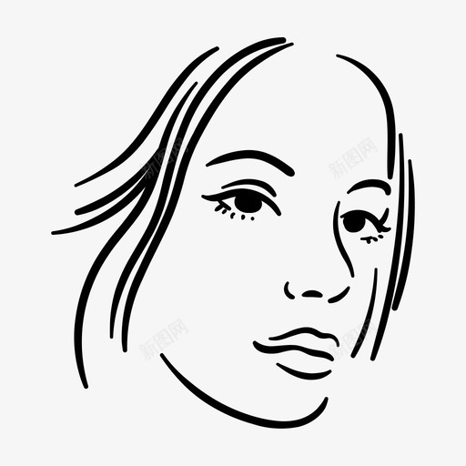 女人脸时尚女人图标svg_新图网 https://ixintu.com 女人 女人脸 时尚
