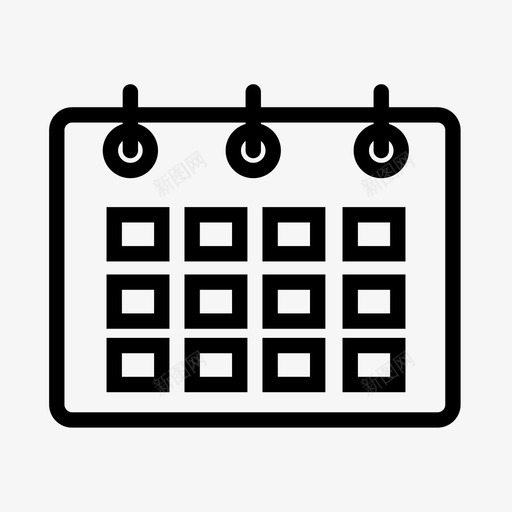 日历约会日日历图标svg_新图网 https://ixintu.com 日历 日日历 月 月历 约会