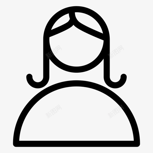 用户帐户女性图标svg_新图网 https://ixintu.com 功能 女孩 女性 帐户 用户