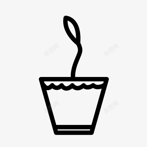 植物种植盆栽图标svg_新图网 https://ixintu.com 发芽 植物 盆栽 种植
