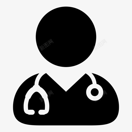 医生顾问健康图标svg_新图网 https://ixintu.com 健康 医学 医生 医生矢量图标 听诊器 顾问