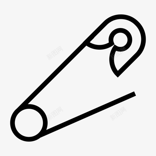 安全别针卡扣别针图标svg_新图网 https://ixintu.com 别针 卡扣 安全别针 杂线 缝纫 裁剪
