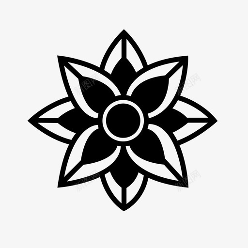花叶花瓣图标svg_新图网 https://ixintu.com 叶 花 花瓣