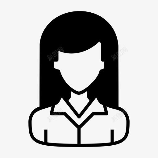 秘书助理女图标svg_新图网 https://ixintu.com 助理 女 秘书