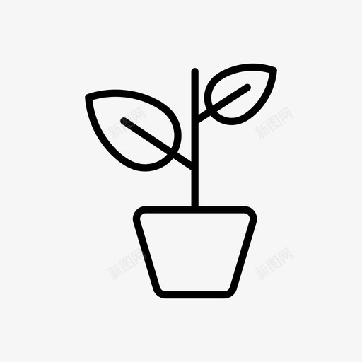 植物绿色植物草本植物图标svg_新图网 https://ixintu.com 叶子 植物 绿色植物 自然 草本植物