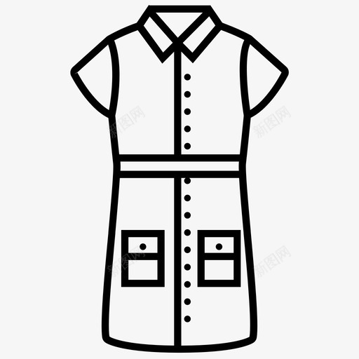 连衣裙衣服女士图标svg_新图网 https://ixintu.com 女士 女装 衣服 裙子 连衣裙 连衣裙2系列