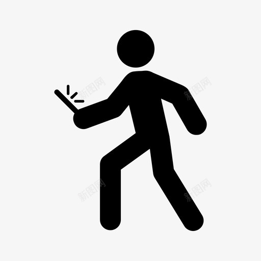 步行人行人图标svg_新图网 https://ixintu.com 人 散步 步行 电话 行人