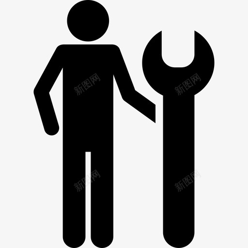 带扳手的工人人人2图标svg_新图网 https://ixintu.com 人 人2 带扳手的工人