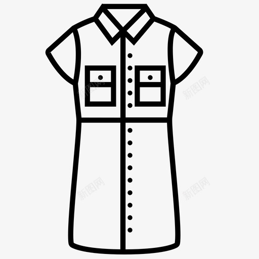 连衣裙衣服女士图标svg_新图网 https://ixintu.com 女士 女装 衣服 裙子 连衣裙 连衣裙2系列