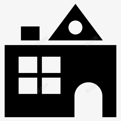 建筑商业房地产图标svg_新图网 https://ixintu.com 商业 建筑 建筑房地产雕文图标 房地产 房屋