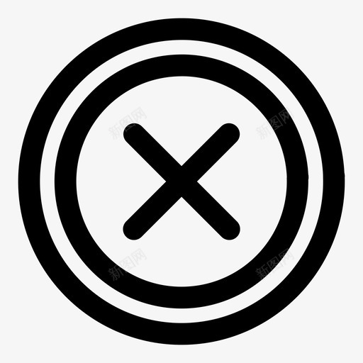 删除十字按钮取消图标svg_新图网 https://ixintu.com 删除十字 取消 圆圈 按钮