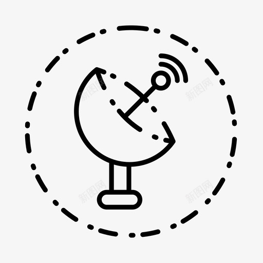 卫星天线雷达图标svg_新图网 https://ixintu.com 卫星 天线 太空 技术多媒体风格 雷达