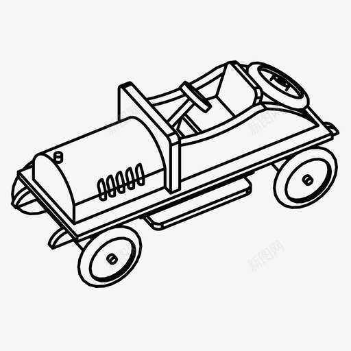 玩具车游戏比赛图标svg_新图网 https://ixintu.com 复古 比赛 游戏 玩具车 赛车