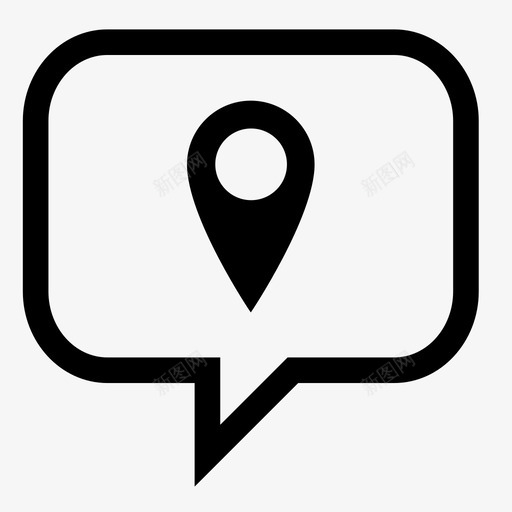 地点聊天泡泡说话图标svg_新图网 https://ixintu.com 地点聊天 泡泡 聊天 说话