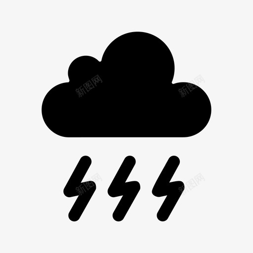 暴风雨坏天气云图标svg_新图网 https://ixintu.com 云 坏天气 暴风雨 闪电