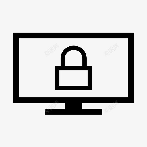 电视屏幕锁定储物柜电视图标svg_新图网 https://ixintu.com 储物柜 电视 电视屏幕图标 电视屏幕锁定