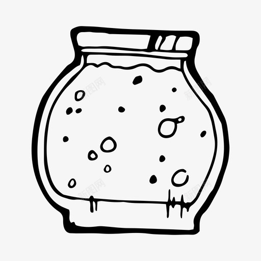 果酱罐食品果酱图标svg_新图网 https://ixintu.com 手绘 果酱 果酱罐 甜味 食品
