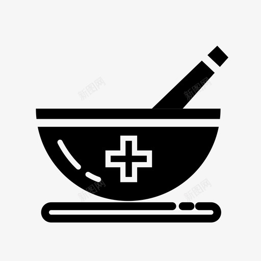 药品阿育吠陀研钵和杵图标svg_新图网 https://ixintu.com 研钵和杵 药品 药房 阿育吠陀