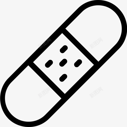 绷带创可贴急救石膏图标svg_新图网 https://ixintu.com 创可贴 医疗线图标 急救石膏 绷带 贴膏药