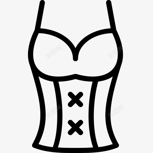 采购产品紧身胸衣衣服女士图标svg_新图网 https://ixintu.com 内衣 女士 女士服装轮廓集合 衣服 采购产品紧身胸衣