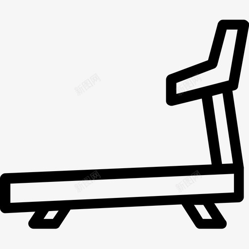 跑步机健身健身房图标svg_新图网 https://ixintu.com 健身 健身房 医疗线图标 慢跑机 跑步机