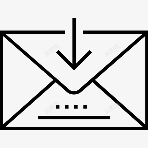 新消息收入电子邮件传入图标svg_新图网 https://ixintu.com 1400网页和搜索引擎优化平面线图标 传入 新消息收入 电子邮件