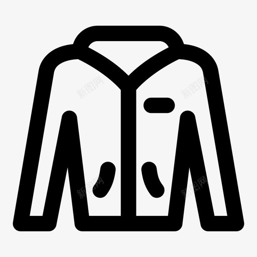 夹克衣服夹克外套图标svg_新图网 https://ixintu.com 夹克 夹克外套 毛衣 衣服