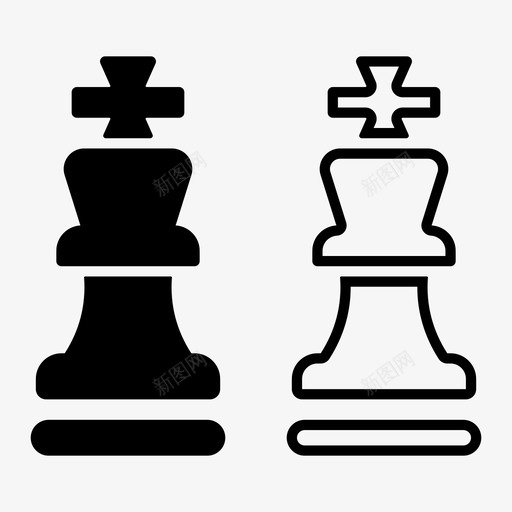 竞争对手国际象棋国际象棋之王图标svg_新图网 https://ixintu.com 商业雕文第01卷 国际象棋 国际象棋之王 战略 游戏 竞争对手