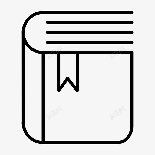 书书的文本书签图标svg_新图网 https://ixintu.com 书 书的文本 书签 封面书 课本