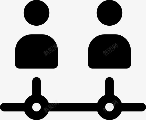 在线头像连接图标svg_新图网 https://ixintu.com 人 人填充 在线 头像 网络 连接 链接