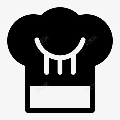 厨师帽图标svg_新图网 https://ixintu.com 厨师帽