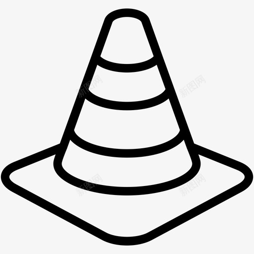 交通锥禁止vlc图标svg_新图网 https://ixintu.com vlc 交通锥 施工 禁止 警告