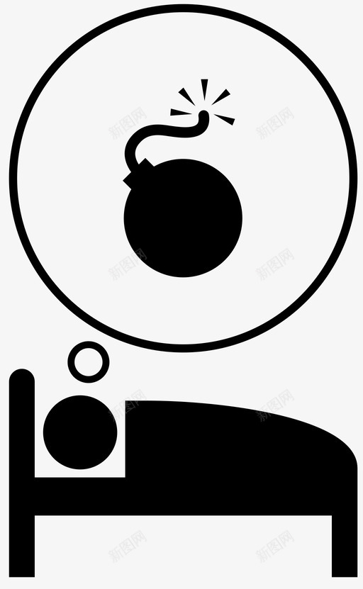 梦幻炸弹床夜图标svg_新图网 https://ixintu.com 噩梦 夜 床 梦幻炸弹 睡眠