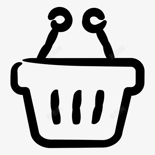 购物篮购物车便利商务卷4图标svg_新图网 https://ixintu.com 便利商务卷4 购物篮 购物车