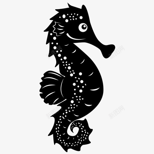 海马动物海马体图标svg_新图网 https://ixintu.com 动物 海马 海马体 海马科