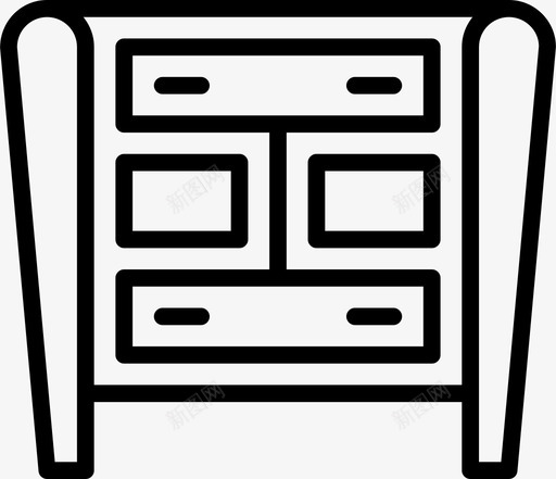 梳妆台卧室家具图标svg_新图网 https://ixintu.com 卧室 家具 显示器 梳妆台