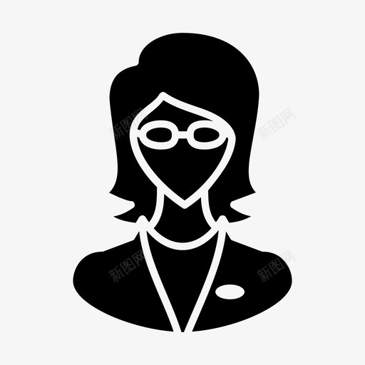 女商人化身美女图标svg_新图网 https://ixintu.com 企业家 化身 女商人 美女