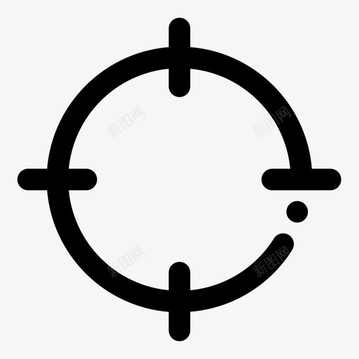 十字准星焦点目标图标svg_新图网 https://ixintu.com 十字准星 焦点 目标