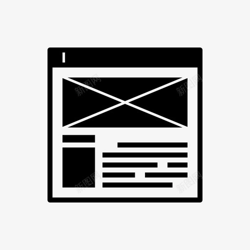 线框布局图标svg_新图网 https://ixintu.com 布局 线框 网站 网页设计机构字形 设计