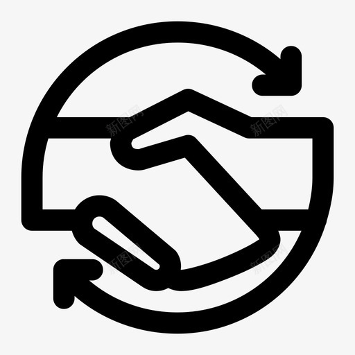 贸易协议商业交易图标svg_新图网 https://ixintu.com 办公室任务脂肪 协议 商业交易 握手 贸易