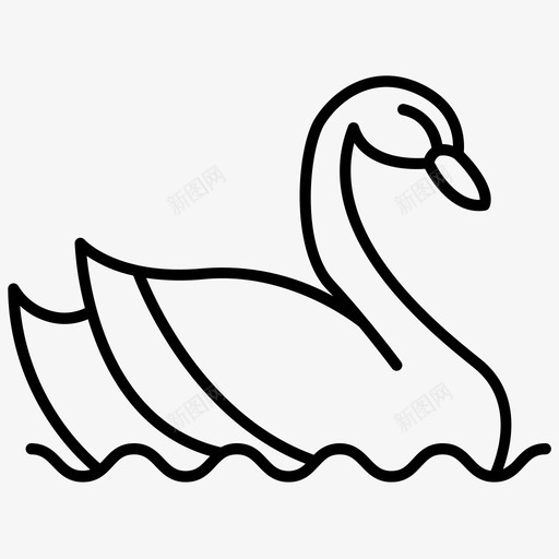 天鹅动物鸟图标svg_新图网 https://ixintu.com 动物 天鹅 天鹅系列2 紫胶 西尼 鸟
