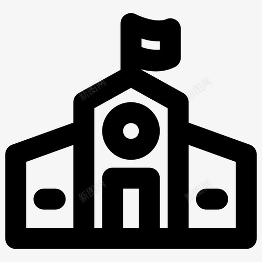 学校小学大学图标svg_新图网 https://ixintu.com 大学 学校 小学 黑人
