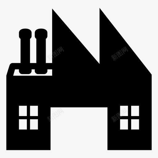 工厂建筑工业图标svg_新图网 https://ixintu.com 工业 工厂 建筑 油井工厂 生产工厂