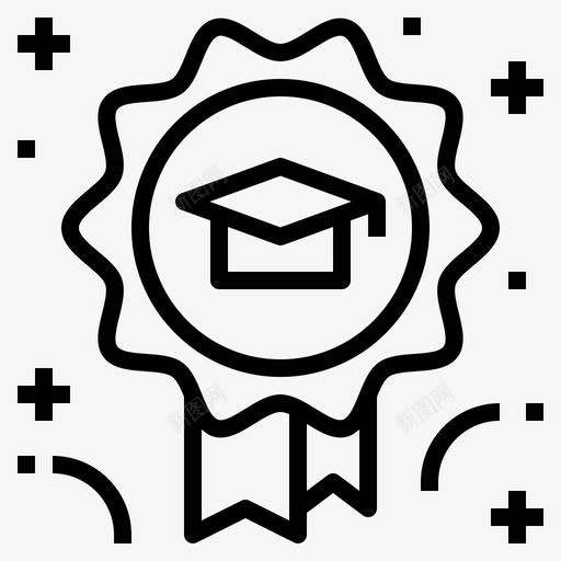 奖励保证知识图标svg_新图网 https://ixintu.com 保证 合格 在线教育 奖励 学习 标准 知识