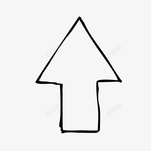 向上箭头手绘草图图标svg_新图网 https://ixintu.com 向上箭头 手绘 草图