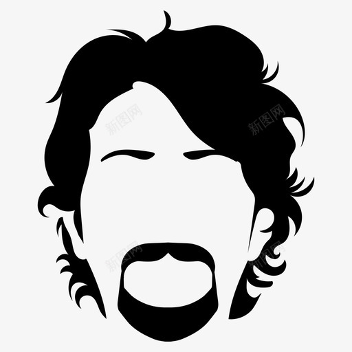 胡子脸胡须图标svg_新图网 https://ixintu.com 胡子 胡须 脸