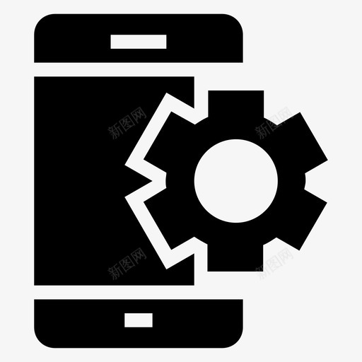 移动手机iphone图标svg_新图网 https://ixintu.com iphone 手机 智能手机 移动 移动功能glyphs 设置